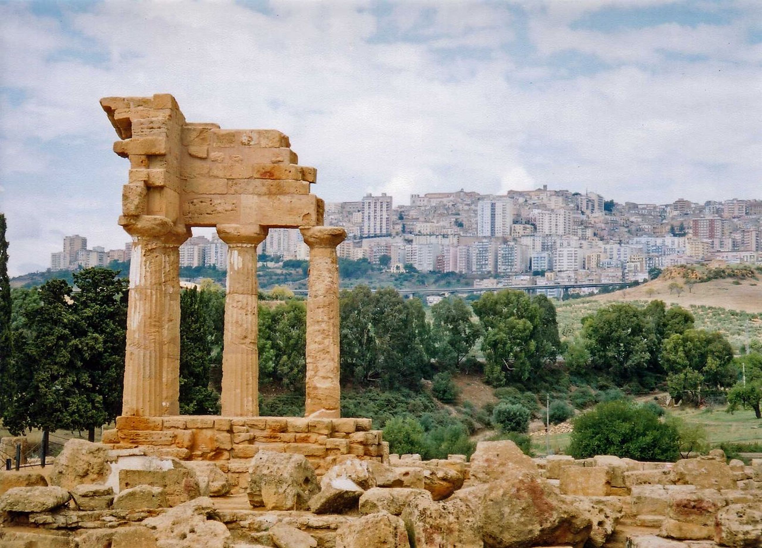 The ancient and modern city of Agrigento, Sicily